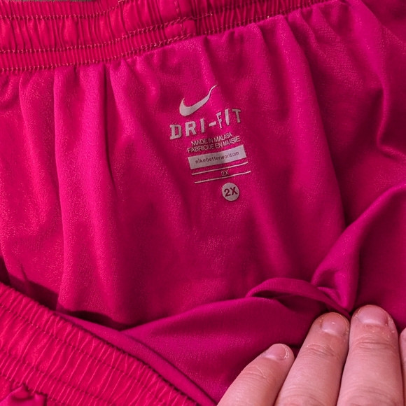 Nike Women's Plus Size Pink Running Shorts - Picture 3 of 5